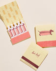 One & Only Paper Hot Dog Printed 10 Stem Matchbook - three products shown next to each other