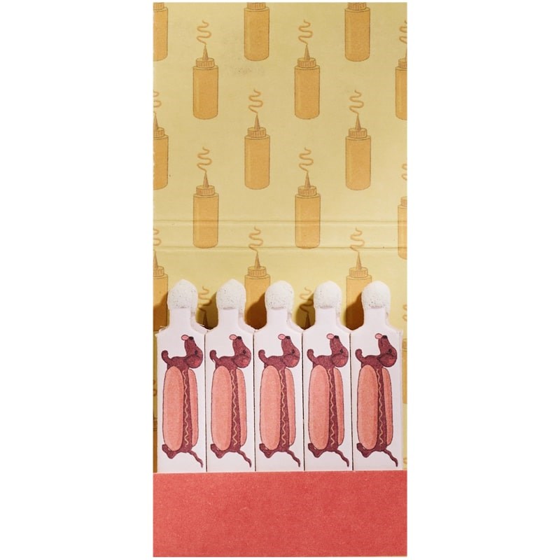 One & Only Paper Hot Dog Printed 10 Stem Matchbook (1 book)