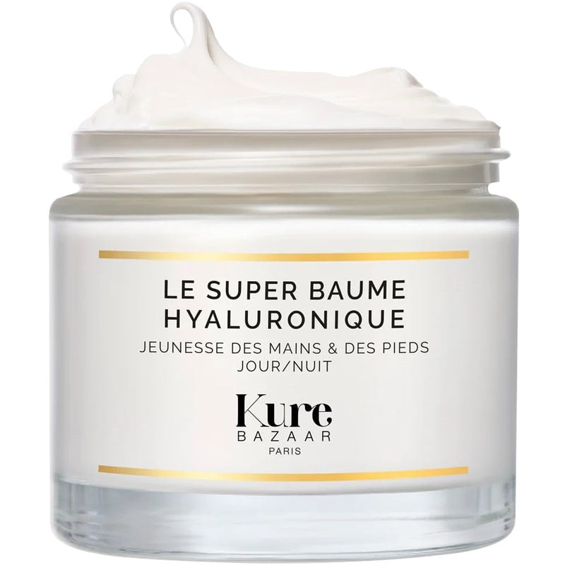 Kure Bazaar Hyaluronic Super Balm - product shown with lid off and texturing showing