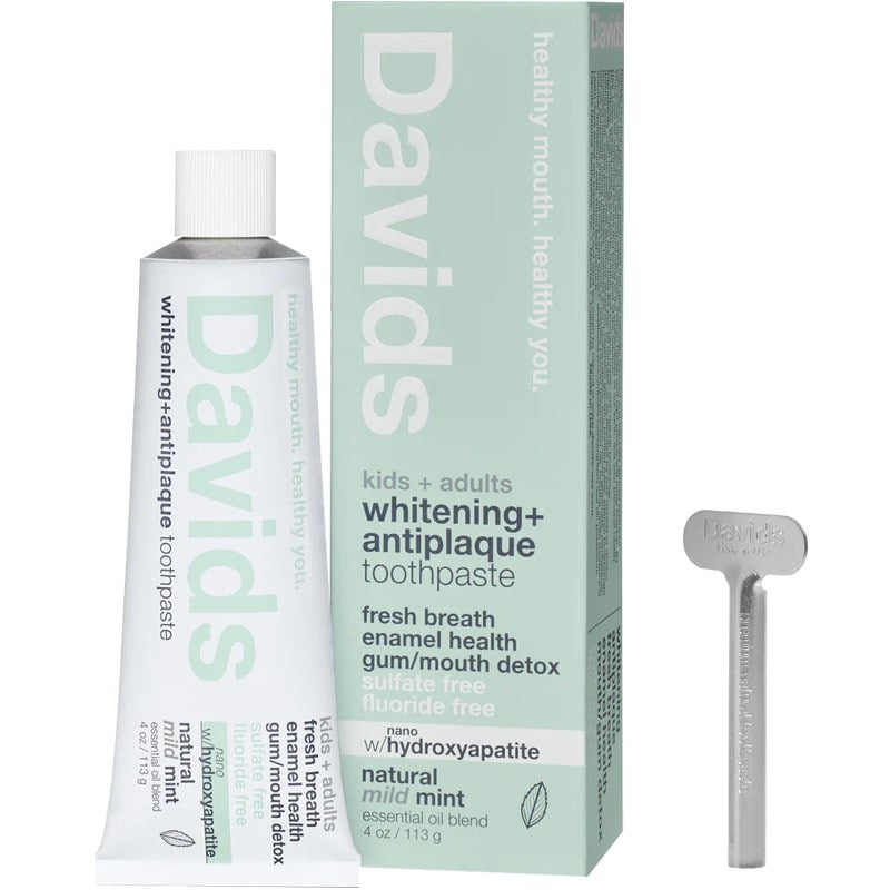 Davids Premium Toothpaste - Kids + Adults Nano-Hydroxyapatite - Mild Mint (4 oz)