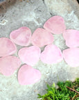 Wax Apothecary Rose Quartz Crystal Mini Heart - multiple products shown next to grass