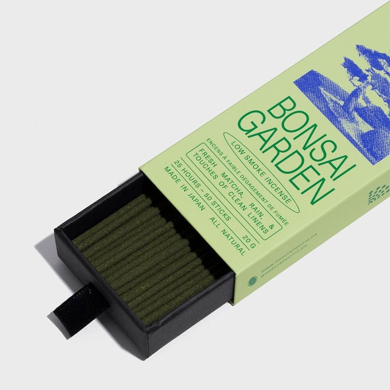 Oddly Specific Low Smoke Incense - Bonsai Garden - product packaging open showing sticks