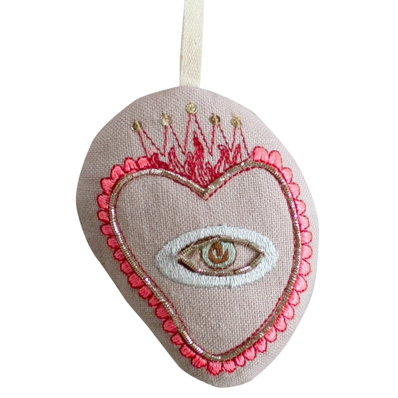 Skippy Cotton Sacred Heart - Lavender Scented Token - close up of product detail shown