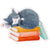 Cat and Books Sticker