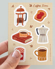 Julianna Swaney Coffee Time Sticker Sheet - model shown holding product