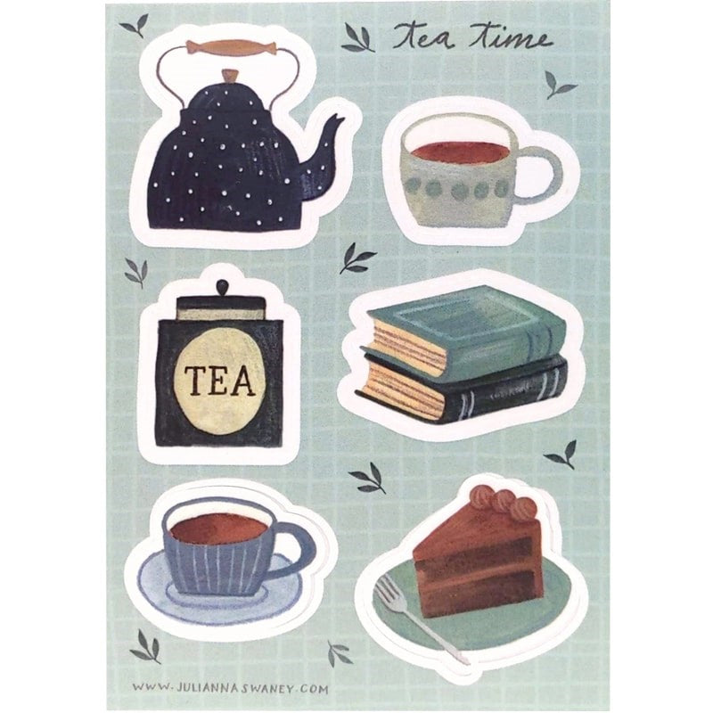 Julianna Swaney Tea Time Sticker Sheet (6 stickers)