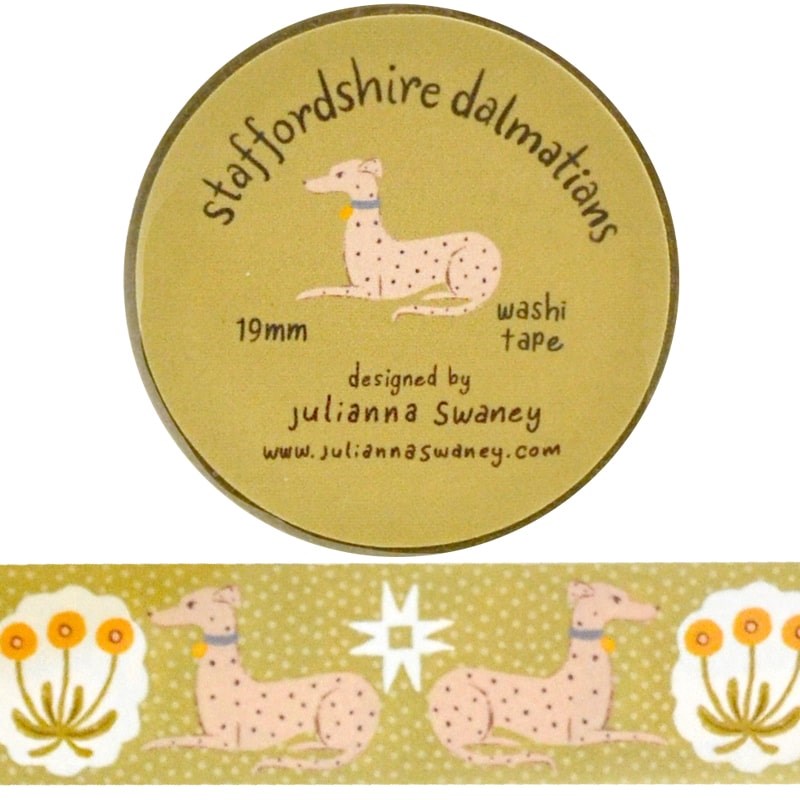 Julianna Swaney Staffordshire Dalmatians Washi Tape (0.75” x 33 ft)