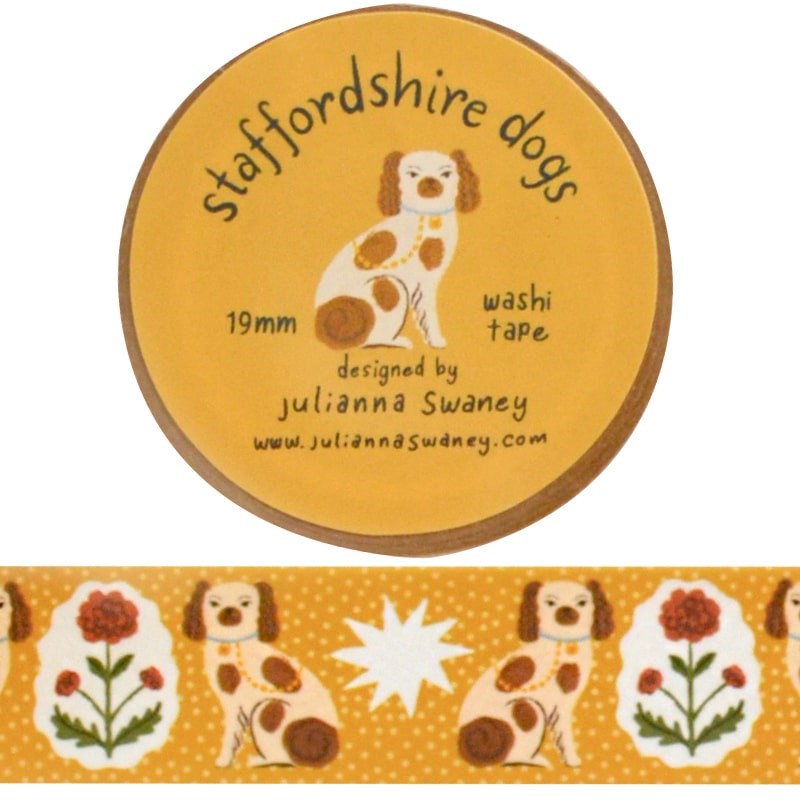 Julianna Swaney Staffordshire Dog Washi Tape (0.75” x 33 ft)