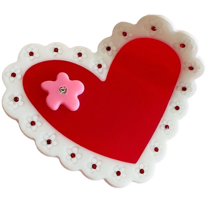 Centinelle Valentines Laced Hearts Hair Claw (1 pc)