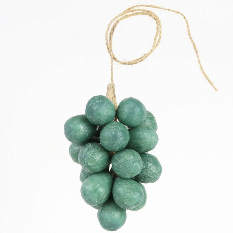 Botanopia Handcrafted Grapes Soap - Olive - product shown with string