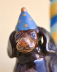 Camp Hollow Dachshund Cake Topper - close up of product detail