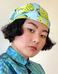 Centinelle Cotton Silk Bandana - Nodding Tigers - model shown wearing product