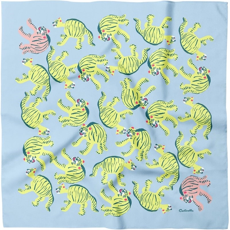 Centinelle Cotton Silk Bandana - Nodding Tigers (1 pc)