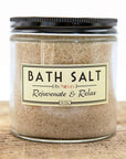 By Nieves Rejuvenating & Relaxing Bath Salts (16 oz) - product shown on wooden table