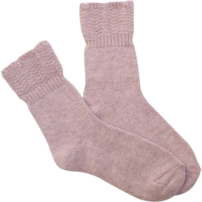 Tiepology Charlotte Combed Wool and Cashmere Socks – Pink (1 pc)