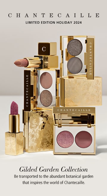 Chantecaille Limited Edition Holiday 2024 - Gilded Garden Collection. Be transported to the abundant botanical garden that inspires the world of Chantecaille.