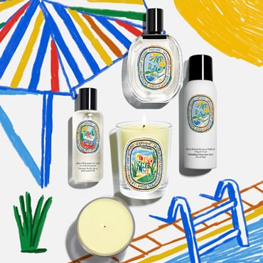 Diptyque - The Limited Edition Summer Collection inspired by the Mediterranean coast. Ilio, Citronnelle (Lemongrass) are back for the summer.