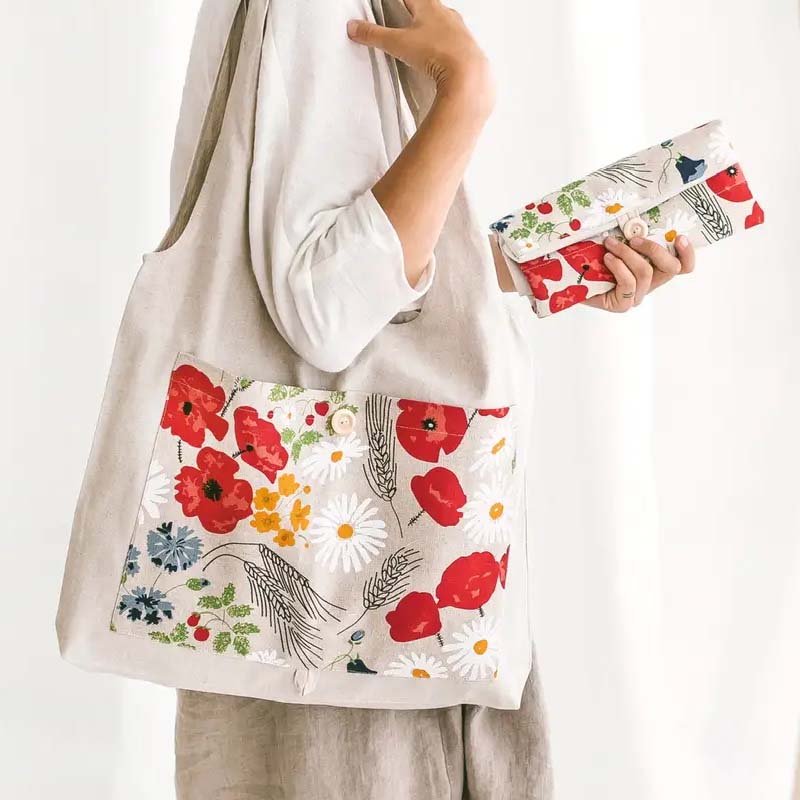 Hand-Painted Eco-Friendly Tote Bag