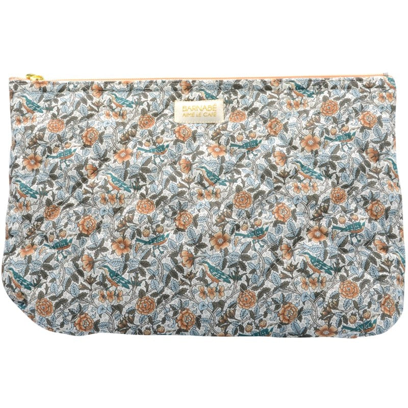 MULTI-COLOR PRINT TOILETRY BAG - Orange